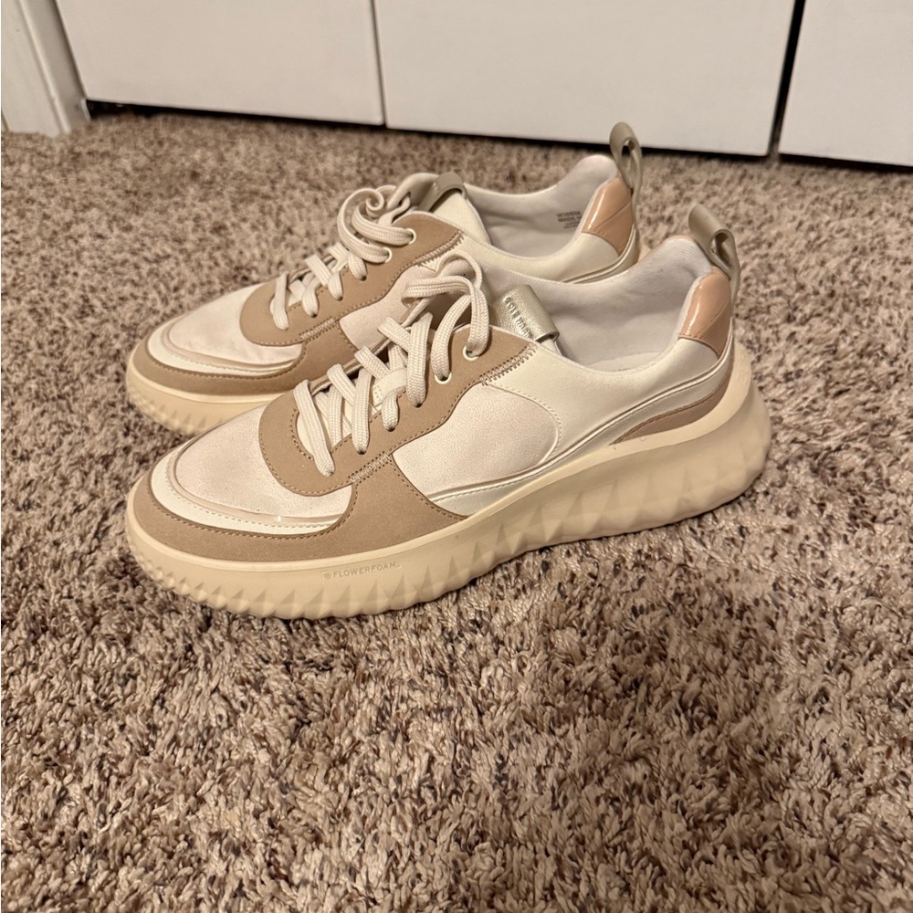 Cole Haan Beige and Cream Casual Sneakers